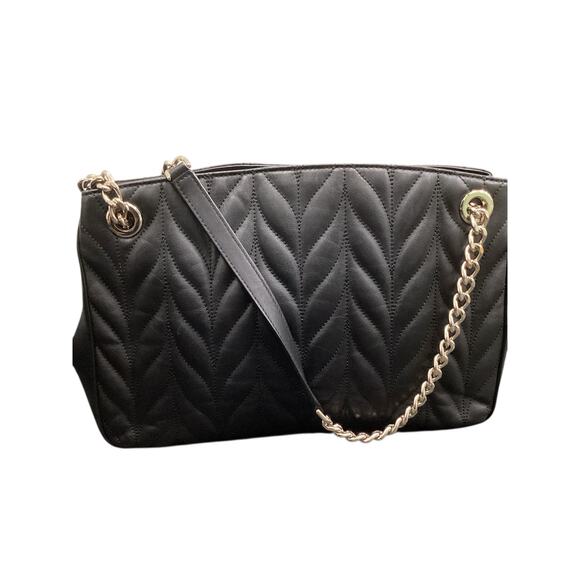 NWOT Kate Spade Purse “Meena Briar Lane”Quilted Leather Chain Handles Black - Picture 3 of 11